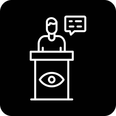 Mikrofonu olan birinin vektör çizimi