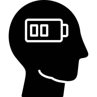 Sanal gerçeklik ikonu. vektör biçimi yuvarlak açılı düz simge, siyah renk, beyaz arkaplan.