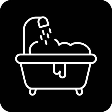 Bir küvet ikonunun vektör çizimi