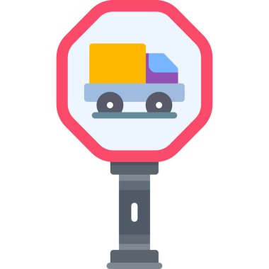 Trafik konisi simgesi vektör çizimi