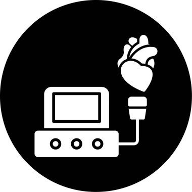 Kalp ikonu vektör illüstrasyonu