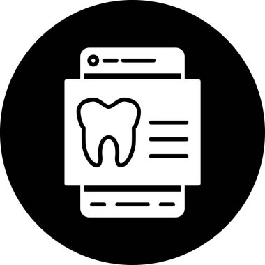 diş simgesi vektör illüstrasyonu