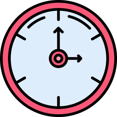 Saat simgesi vektör illüstrasyonu