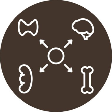 Kemik simgesi, vektör çizimi