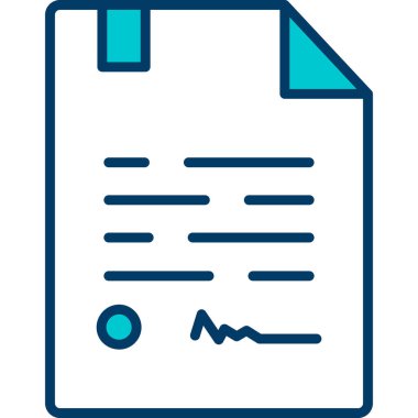 Belge. Web simgesi basit illüstrasyon