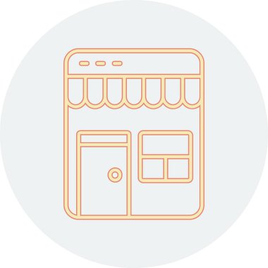 Modern fırın simgesinin vektör çizimi