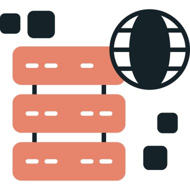 veritabanı. Web simgesi basit illüstrasyon