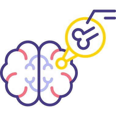 fikir beyin simgesi, vektör tasarımı