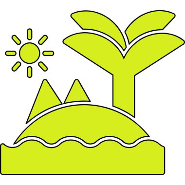 Bitki. Web simgesi vektör illüstrasyonu