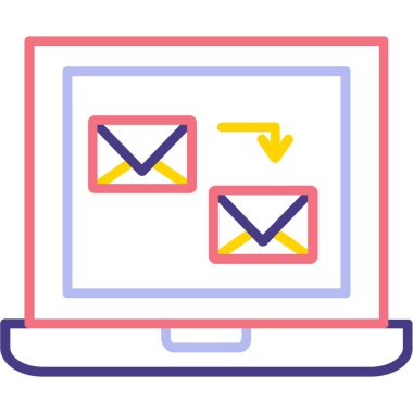 e- posta simgesi. harf vektör illüstrasyonunu özetle. düz tasarım biçimi.