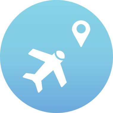 Havalimanı yolcusu yuvarlak simgesi