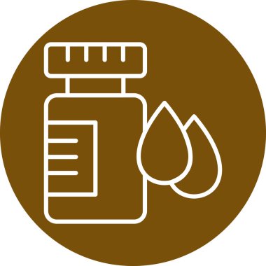 Yağ şişesi ikonu. Web için yağ vektörü simgelerinin özet çizimi