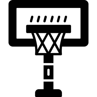 Basketbol sepeti simgesi, basit stil