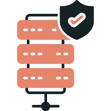 Veri koruması. Web simgesi basit illüstrasyon