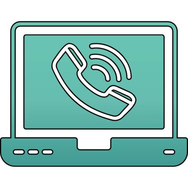 Çağrı merkezi simgesi, izometrik 3 boyutlu vektör çizimi