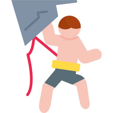 adam kırmızı bayrak ile