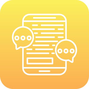 Kişisel ve ticari kullanım için sohbet vektörü simgesi simgesi vektör çizimi..