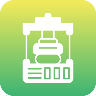 Benzersiz Benzin İstasyonu Vektör Kabartma Simgesi