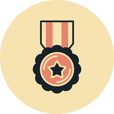 Madalya Ödülü izole vektör simgesi