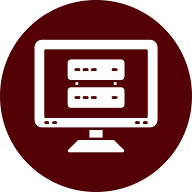 Bilgisayar. Web simgesi basit illüstrasyon