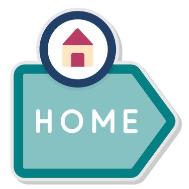 Ev konumu vektör çizim renkli