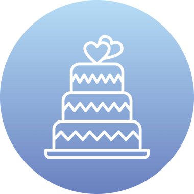 Kek simgesi, basit illüstrasyon tasarımı