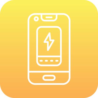 Cep telefonu simgesinin vektör illüstrasyonu