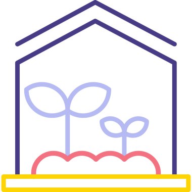 Bir çiçek simgesinin vektör illüstrasyonu