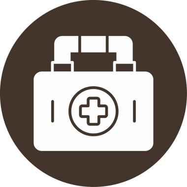 İlk yardım kiti vektör simgesi.