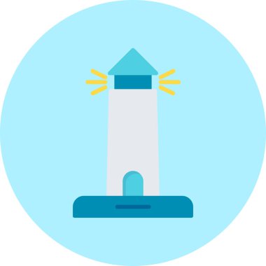 deniz feneri ikonu vektör illüstrasyonu