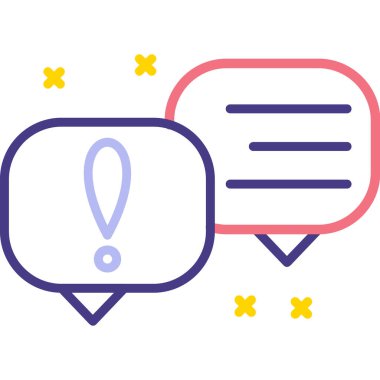 İleti vektör illüstrasyonlu konuşma balonu