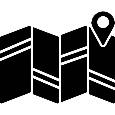 harita simgesi vektör illüstrasyonu