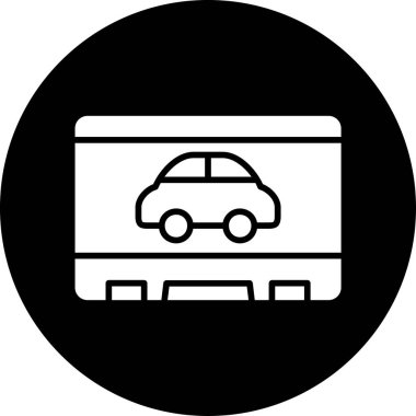 araba simgesi vektör illüstrasyonu