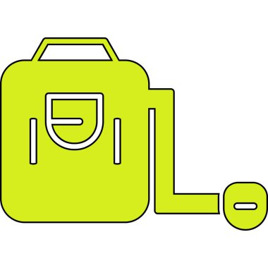 Sırt çantası ve çanta ikonu. sırt çantası simgesi.