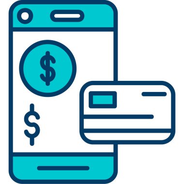 Ödeme kartı simgesi basit vektör çizimi