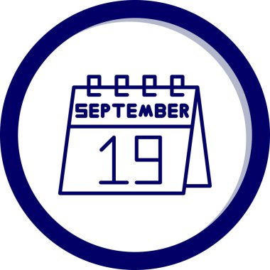 Eylül 'ün 19' u bir günlük takvimde.