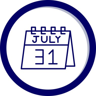 Takvim simgesinin vektör illüstrasyonu