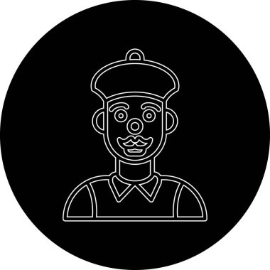 Moda tarzında izole edilmiş polis memuru simgesi