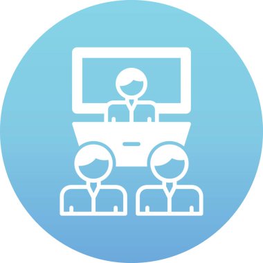 Kolayca düzenleyebilen veya düzenleyebilen iş toplantısı Vektör simgesi