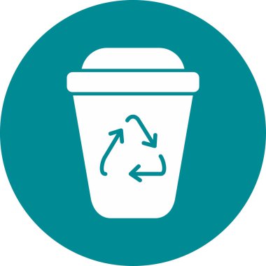 Geri dönüşüm. Web simgesi basit illüstrasyon