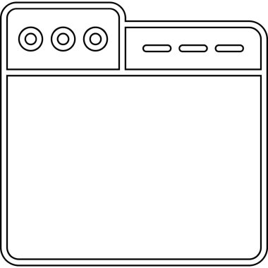 Fırın ikonu. Web için basit mutfak vektör simgeleri çizimi.