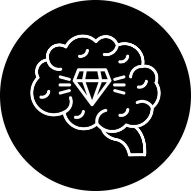 Beyin. Web simgesi basit tasarım