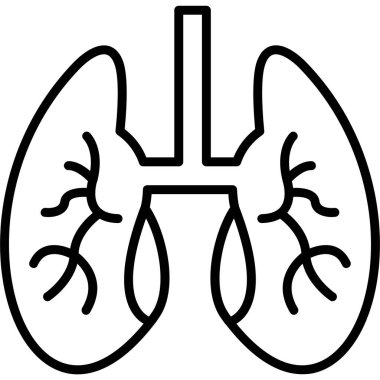 Ciğerler. Web simgesi basit tasarım