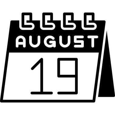 Ağustos 21rd düz tasarım vektör illüstrasyonu