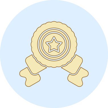 Madalya. Web simgesi basit illüstrasyon