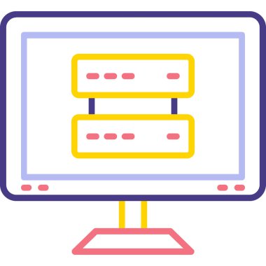 bilgisayar ekran simge vektör çizim