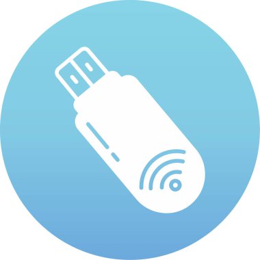 kablosuz usb flash disk simgesi ana hat biçiminde