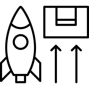 Fırlat. Web simgesi basit tasarım