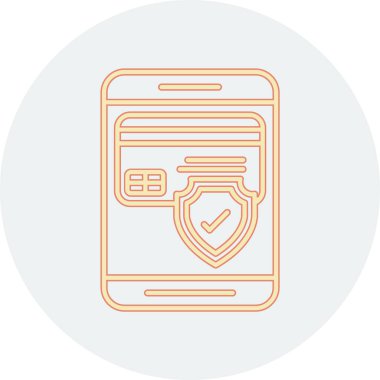 mobil koruma ince çizgi simgesi, koruma kavramı, akıllı telefon ve kalkan işareti, vektör grafikleri, mobil ve web için beyaz arkaplan üzerine doğrusal bir simge.