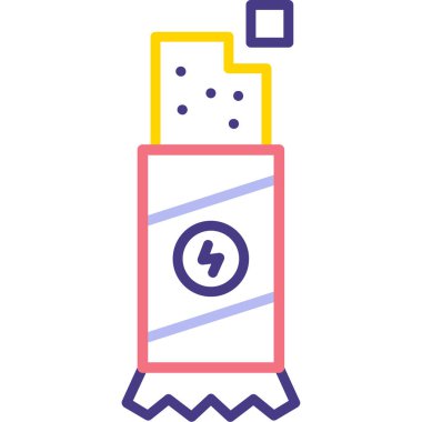 Pil. Web simgesi basit illüstrasyon